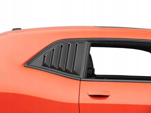 Китай 000-CHALL-QWL Накладки на вікна у вигляді жабер – Чорний матовий DODGE CHALLENGER 2008-2023