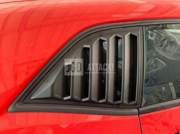 Китай 000-CHALL-QWL Накладки на вікна у вигляді жабер – Чорний матовий DODGE CHALLENGER 2008-2023