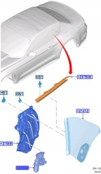 Ford OE ДВИГУН ПІДЙОМУ СКЛА ПРАВИЙ FORD MUSTANG 2015- 1909502 _ FR3B-7627144-AD