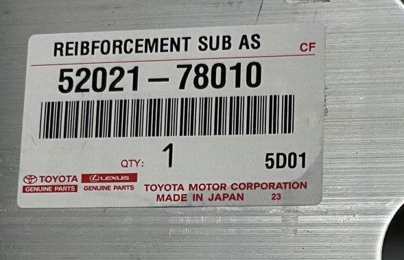Toyota OE 5202178010 Передня балка під передній бампер LEXUS NX 2022+ НОВА OE