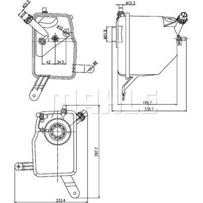 Mahle CRT 205 000S Жатковий бак bmw