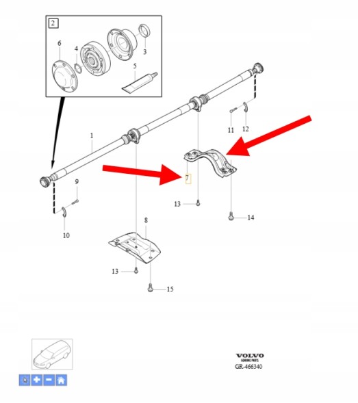Volvo OE ЗАДНЯ ПЕРЕКЛАДИНА B4 D4 2.0 VOLVO XC90 2016- V90 S90 XC60 OEM/OE 32324703