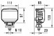 Hella 1GA 996 488-001 Hella робоча лампа led 12 24v 26w 1850lm кількість діодів 6 дл. 110Мм
