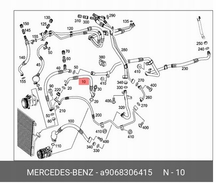 Китай acn9068306415 Шнур кондиціонування повітря MERCEDES SPRINTER 2.1D 2.2D 06.06-09.20 А9068306415
