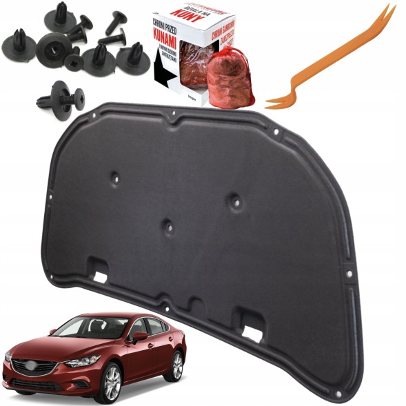 112&amp;tech P-IN-01-01-MM M-ZSP-18 WM-12-04-MM Шумоізоляція капота ІЗОЛЯЦІЯ мат MAZDA 6 III GJ 12-18 + ВІДЛЯКУВАЧ ЗНІМАЧ