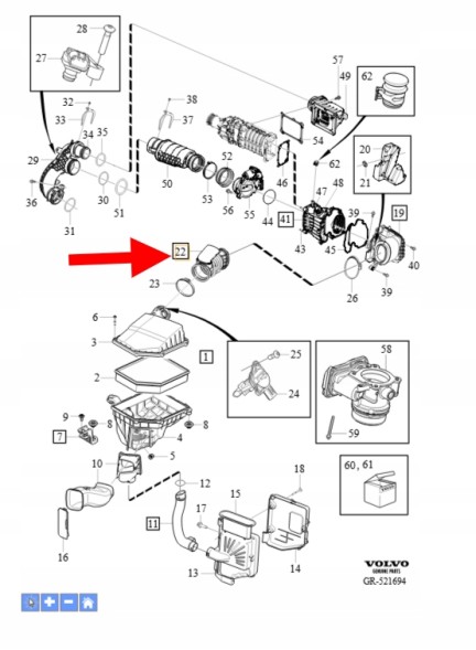 Volvo OE ШЛАНГ КОНДИЦІОНЕРА B4 2.0 VOLVO XC60 2018-2022 XC90 OEM/OE 31657599