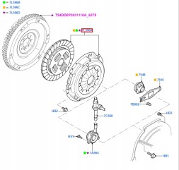 Ford OE RM7C16-7540-BD Зчеплення FORD TRANSIT Mk6 2007-2014 2.4L TDCi