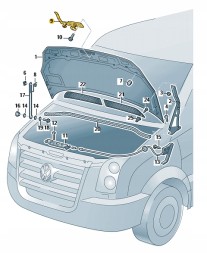 Volkswagen OE 2E0823507 ЗАМОК КАПОТА VW Crafter 2E Дилерський центр
