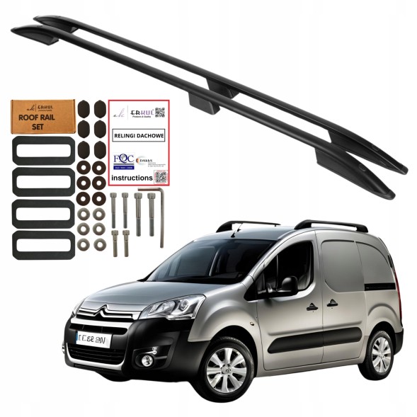 Erkul SKP060108S Рейлінг даховий Erkul чорний для Peugeot Partner II/Citroen Berlingo II