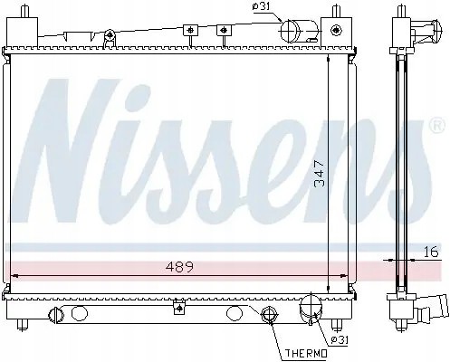 Nissens 64798 Радіатор охолодження 64798 nissens toyota yaris