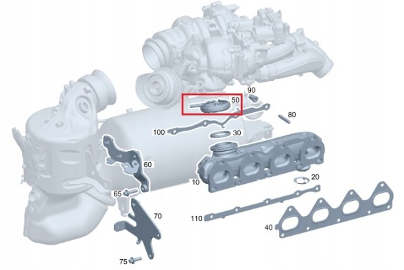 Mercedes-Benz OE A0009957703 MERCEDES OM654 Хомут випускного колектора OE