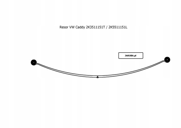 PSF 2K3511151T Ресора Volkswagen Caddy задня 1-перова 2007 - 2020 довга колісна база