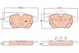 GDB1925 TRW Комплект гальмівних колодок дискові
