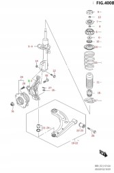 Suzuki OE 45151-68R00 SUZUKI SWIFT MK9 2025- ЛІВА ПЕРЕДНЯ ЦАПФА