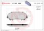 P56100 BREMBO Комплект гальмівних колодок з 4 шт дисків