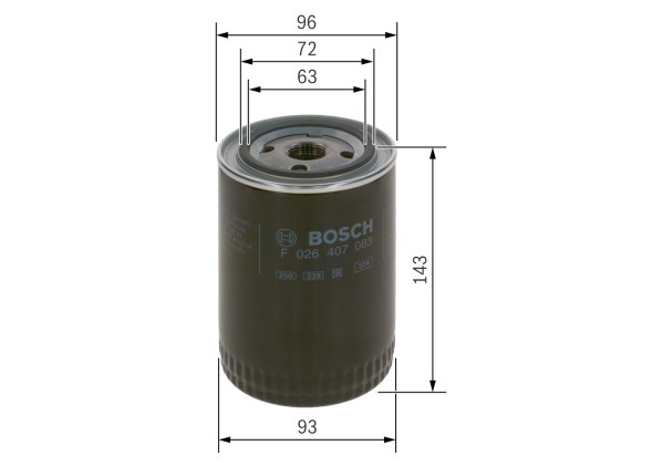 F026407083 BOSCH Фільтр оливи