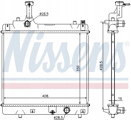 Nissens 69401 Радіатор охолодження nissens