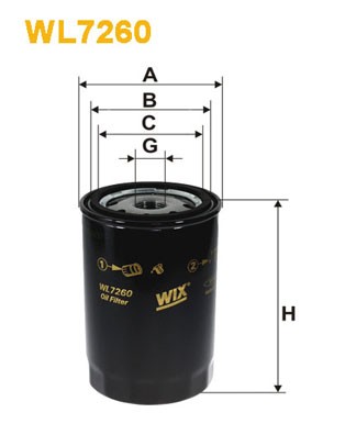WL7260 WIX FILTERS Фільтр оливи