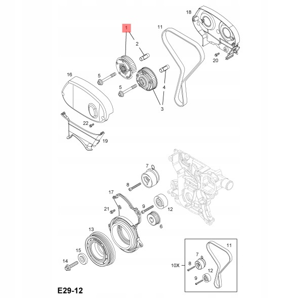 Шефлер І.НА 427 1004 30 Ina колесо розподільчого вала opel astra 1,6 06-
