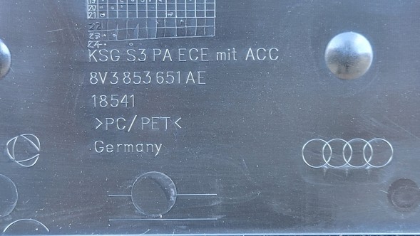 Audi OE GRILL AUDI S3 8V LIFT 2016-2020 POD RADAR ACC Камера радіатора ГРИЛЬ Audi S3 8V LIFT 16-20 RADAR OE 8V3853651AE !