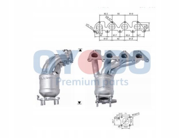 Oyodo 10N0025-OYO Каталізатор audi 10n0025-oyo oyodo