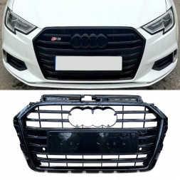 Pulse A3-S173 Решітка радіатора Audi A3 8V 16-20 після рестайлінгу, стиль S3, повністю чорна