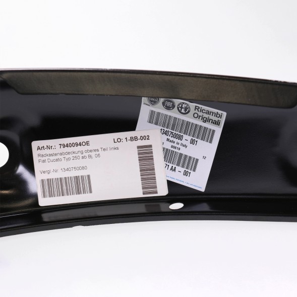 Fiat OE Пластикове крило, верхня частина, переднє ліве, Fiat Ducato, OE 1340750080