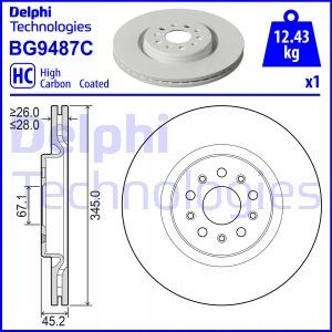 Delphi BG9487C Диски гальмівні delphi bg9487c