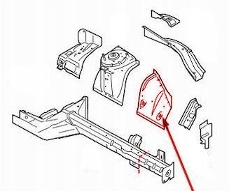 Китай fartuch_addparts2 ЛІВЕ КРИЛО ПЕРЕДНЯ ЧАСТИНА ЕЛЕМЕНТ СКЛЯНКА МЕТАЛ FORD MUSTANG 2015-2023