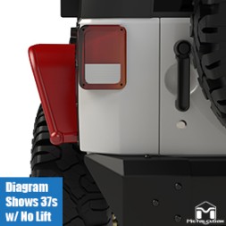 Китай 3427 Широкі сталеві задні надставки Metalcloak Jeep Wrangler JK JKU