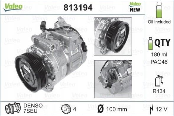 Valeo 813194 Компресор кондиціонера valeo 813194