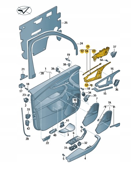Audi OE 4M0868078B КРОНШТЕЙН ДЕКОРАТИВНИХ КРИШОК З ВНУТРІШНІМ КЛ AUDI
