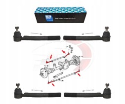 Reinhoch RL472601 Jeep grand cherokee wj wg 1999-2004 2x наконечник верхньої планки + 2x нижньої