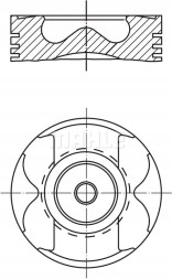 Mahle 004 57 00 Поршень двигуна 004 57 00 mahle mercedes