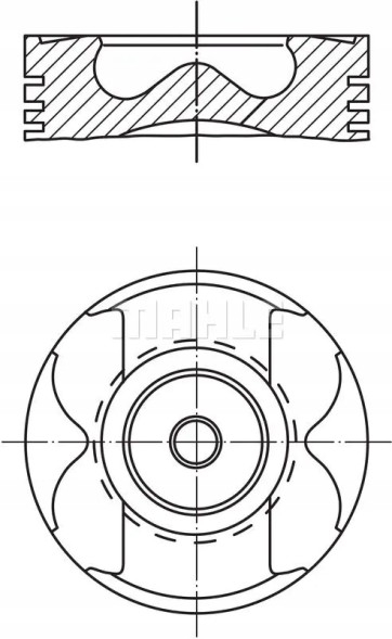 Mahle 004 57 00 Поршень двигуна 004 57 00 mahle mercedes