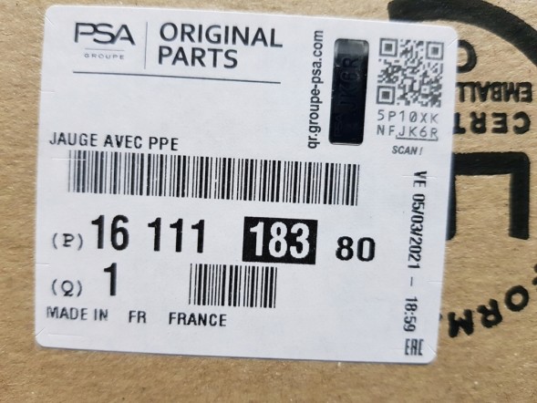 Citroen OE 1611118380 1525KH 1525.KH 1525 KH E10594M 775181 FG0995-12B1 72238AS 8TF 358 146-541 Новий Оригінальний паливний насос Citroen C5,C5 II 2.0 16В HPI 1611118380