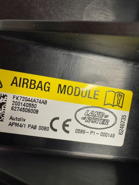 Jaguar OE FK72044A74AB LAND ROVER DISCOVERY СПОРТИВНА ПОДУШКА AIRBAG ПАСАЖИРА