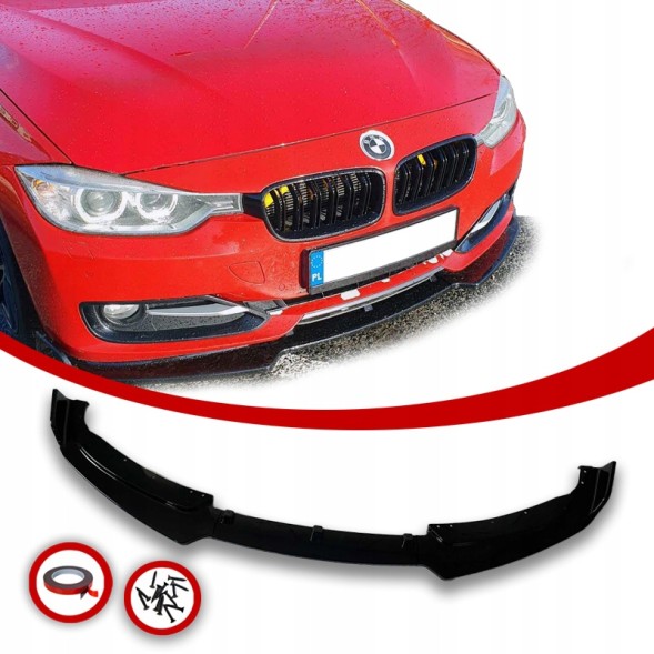 Китай BMW F30/F31 DOKŁADKA SPLITER ZWYKŁY ZDERZAK 2012-2015 PRZEDNI CZARNY POŁYSK Спойлер передній для BMW F30/F31, чорний ABS, 2012-2015