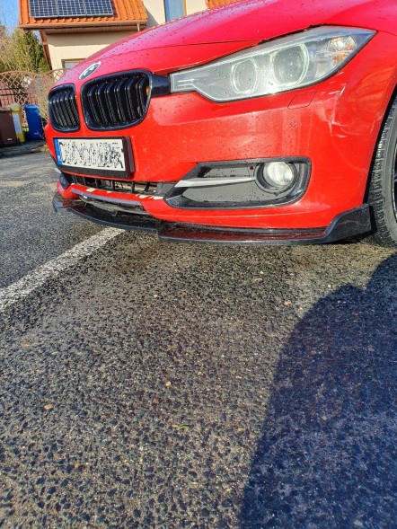 Китай BMW F30/F31 DOKŁADKA SPLITER ZWYKŁY ZDERZAK 2012-2015 PRZEDNI CZARNY POŁYSK Спойлер передній для BMW F30/F31, чорний ABS, 2012-2015
