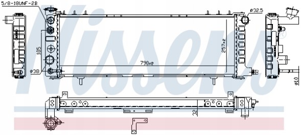 Nissens 609881 Радіатор, система охолодження двигуна nissens 609881