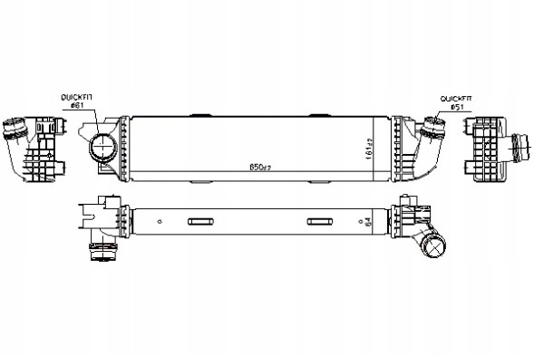 Nissens 96149 Інтеркулер впускного охолоджувача повітря fiat talento nissan nv300