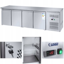 Китай WEW-SC-HP-1008932 Холодильний стіл Royal Catering 4-дверний 450 л -2 до 8°C Нержавіюча сталь Ho