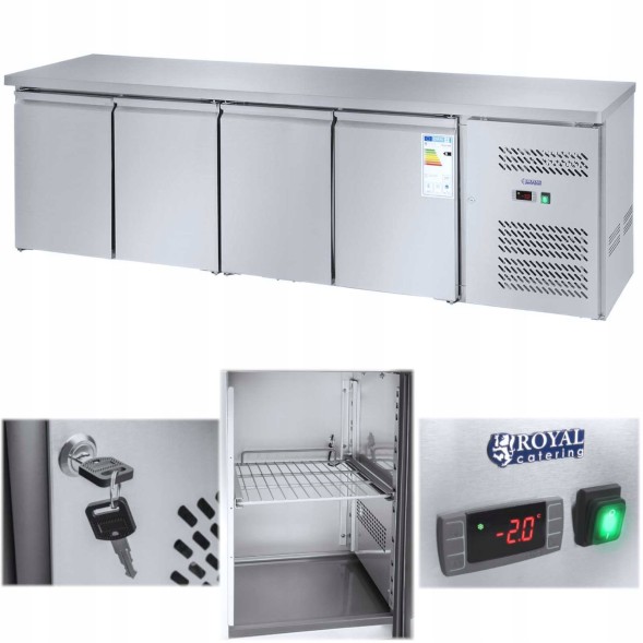 Китай WEW-SC-HP-1008932 Холодильний стіл Royal Catering 4-дверний 450 л -2 до 8°C Нержавіюча сталь Ho