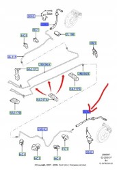 Ford OE 3M51-2282-FC ЗАДНІЙ ГАЛЬМІВНИЙ ШЛАНГ FORD FOCUS Mk2 HB