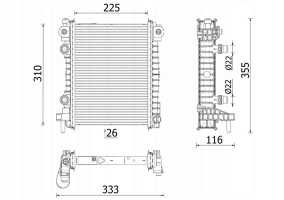 Mahle CR 2707 000P Радіатор, система охолодження двигуна mahle cr 2707 000p