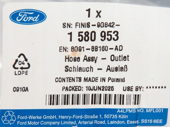 Ford OE 8G91-8B160-AD Шнур обігрівача ford mondeo 08-10 / 2.2 tdci