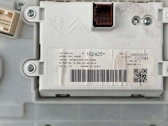 Peugeot OE 9822916280 9816242580 Годинники з манометром Peugeot 2008 I lift 9822916280