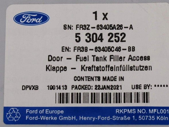 Ford OE FR3B-63405C46-BB КРИШКА ПАЛЬНОЗАЛИВНОЇ ГРУЗИ MUSTANG 15- 17-