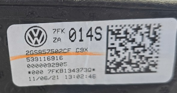 Volkswagen OE VW Polo VI GTI ДЗЕРКАЛО ПРАВЕ ПЕРЕДНЕ ПРАВЕ LC9X 12 PIN 2GS857502CF ЧОРНИЙ