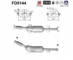 AS FD5144 Фільтр сажі / сажовий фільтр, вихлопна система